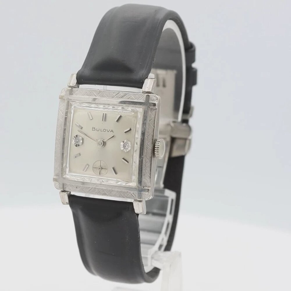 Bulova Silver and Black Men's Watch